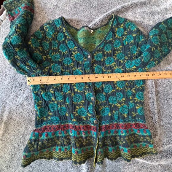 Lana Cardigan Sweater XL Rose Org Cotton Wool Fairy Cottagecore Boho Y2K 18603 - Picture 4 of 9